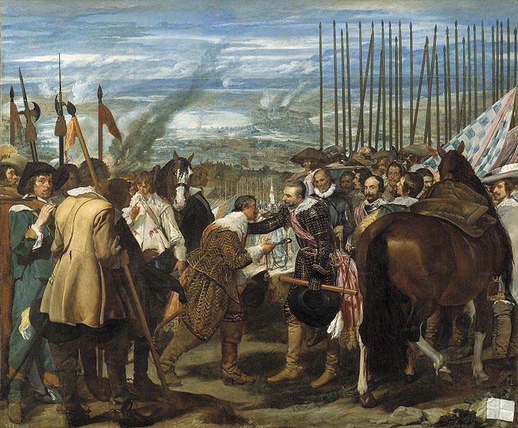 La rendicion de Breda was inspired by Velazquez first visit to Italy,